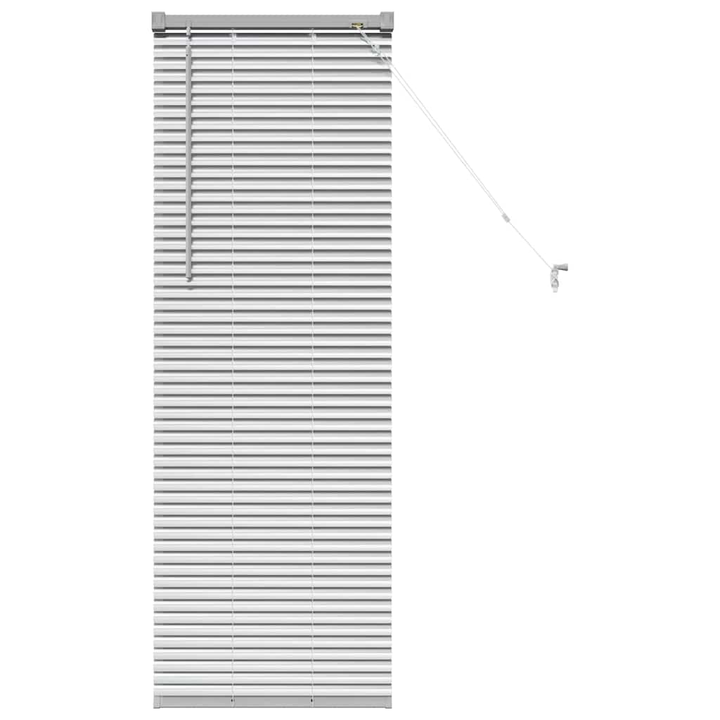 vidaXL Venetiaanse Jaloezieën Zilver 130 x 40 cm Aluminium