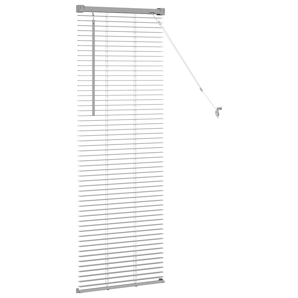 vidaXL Venetiaanse Jaloezieën Zilver 130 x 40 cm Aluminium
