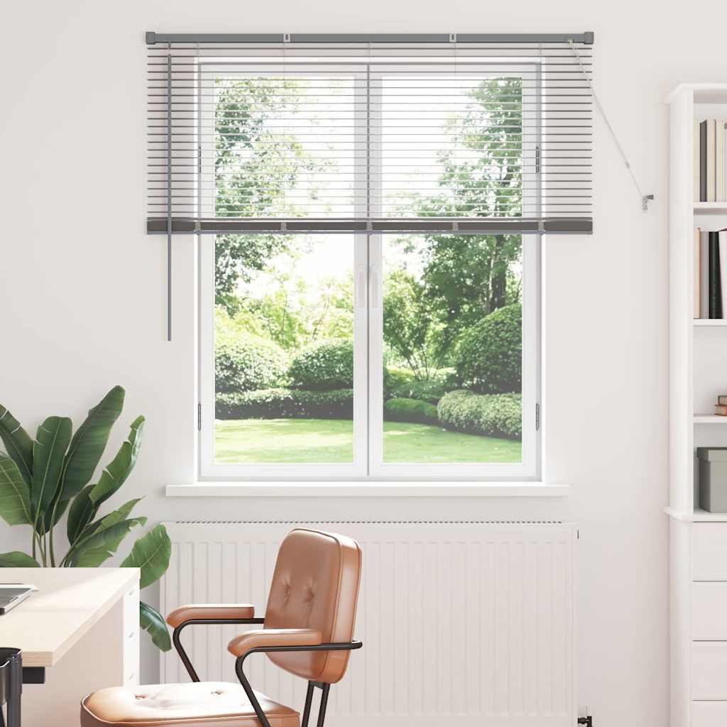 vidaXL Venetiaanse Jaloezieën Zilver 130 x 40 cm Aluminium