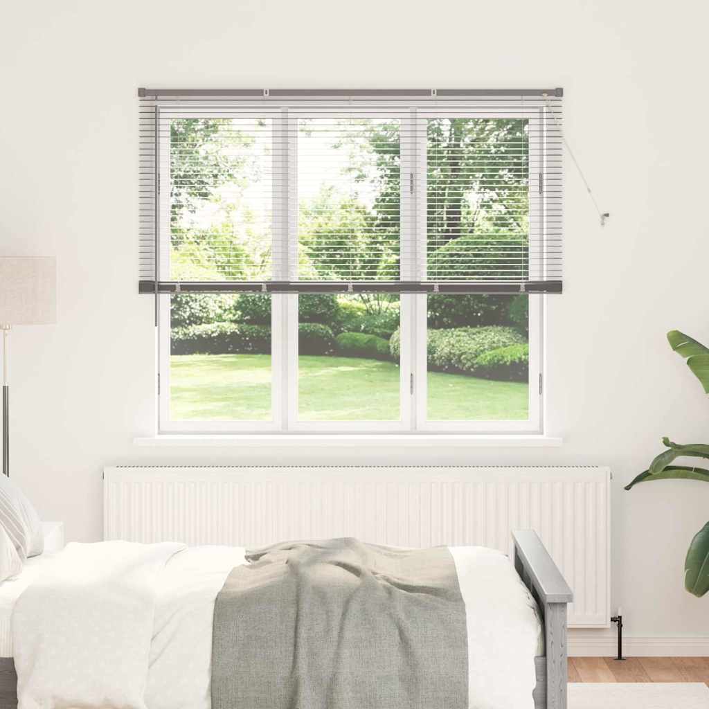 vidaXL Venetiaanse Jaloezieën Zilver 130 x 40 cm Aluminium