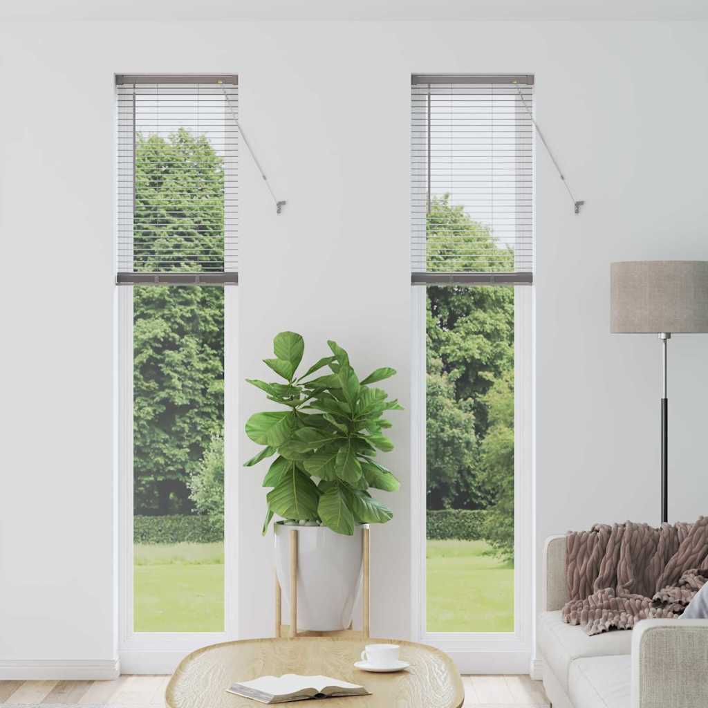 vidaXL Venetiaanse Jaloezieën Zilver 130 x 40 cm Aluminium