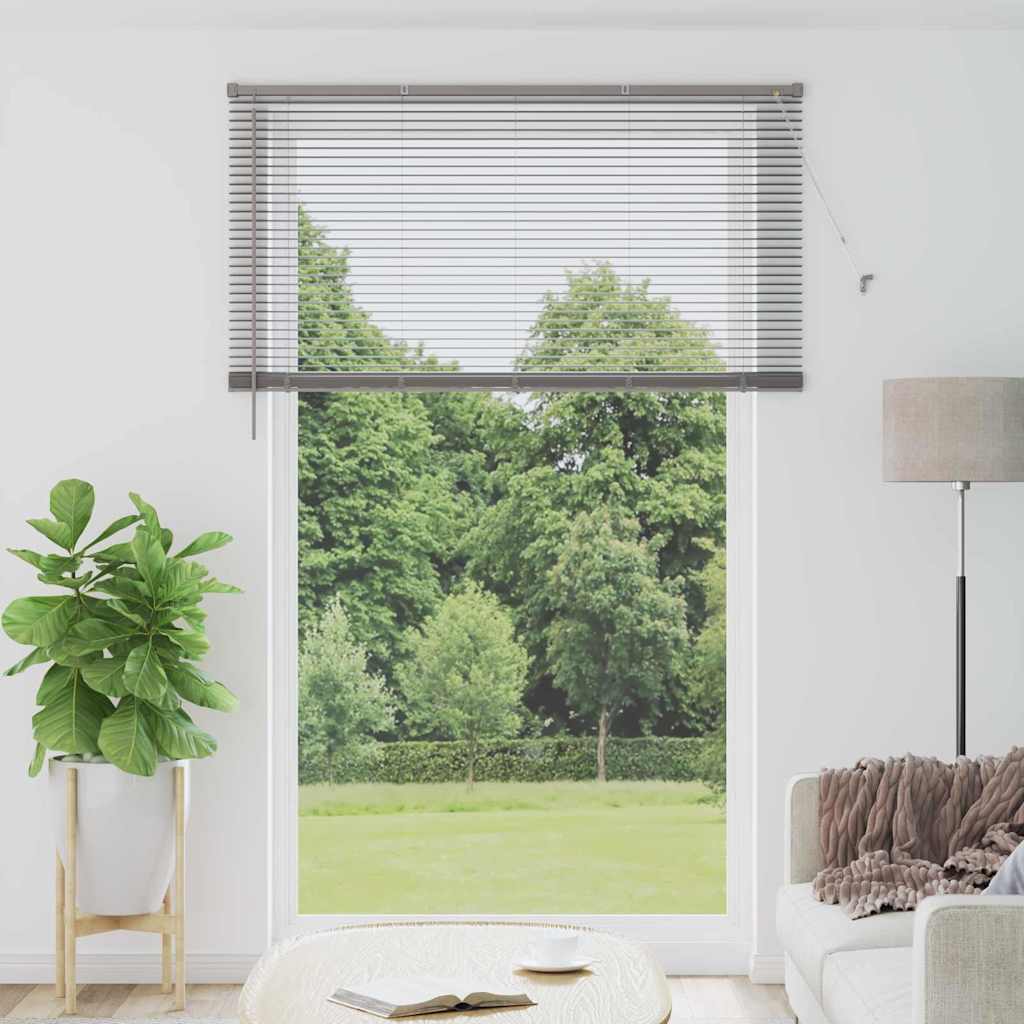 vidaXL Venetiaanse Jaloezieën Zilver 130 x 40 cm Aluminium