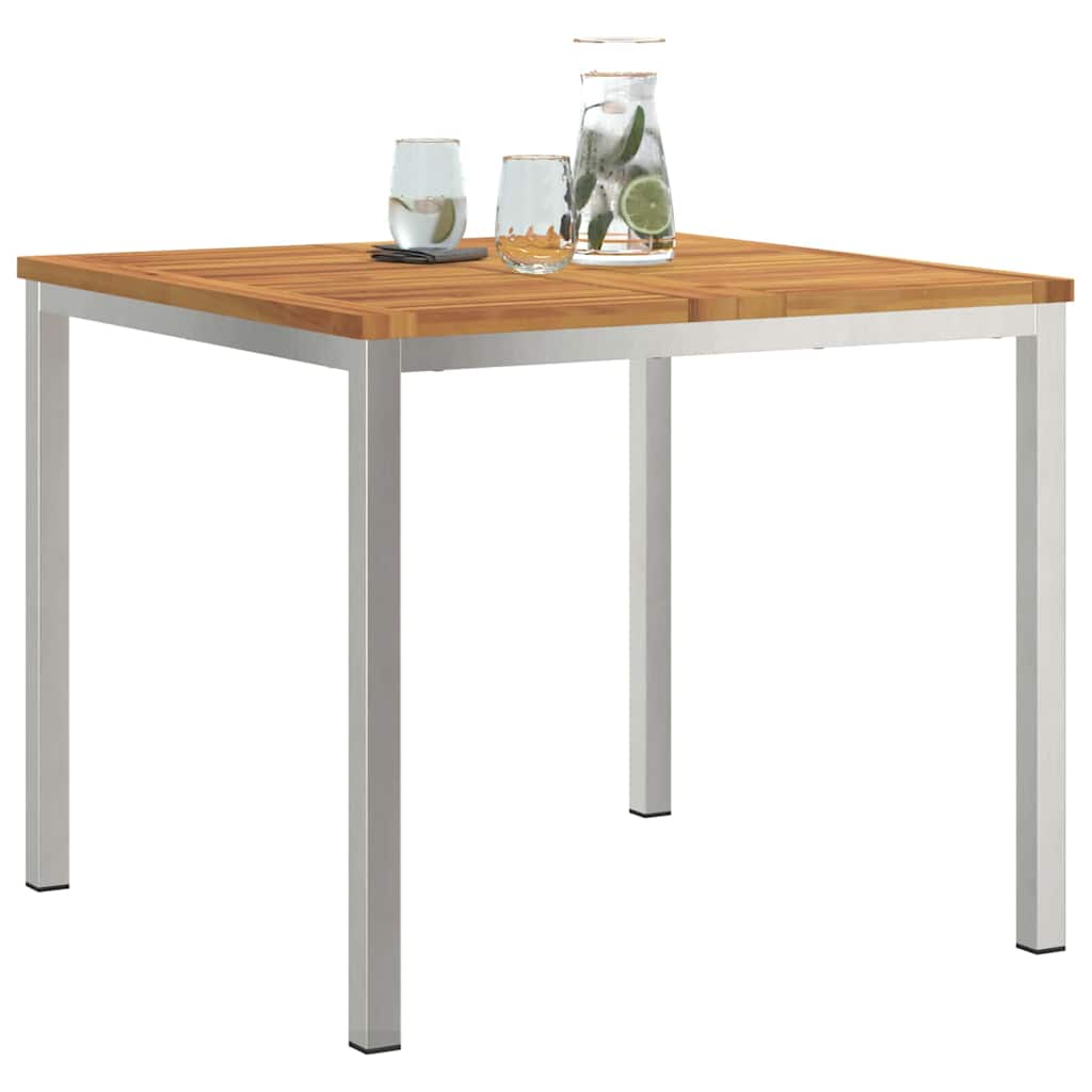 vidaXL Eettafel Bruin 90 x 90 x 75 cm Massief Acacia Hout