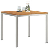 vidaXL Eettafel Bruin 90 x 90 x 75 cm Massief Acacia Hout