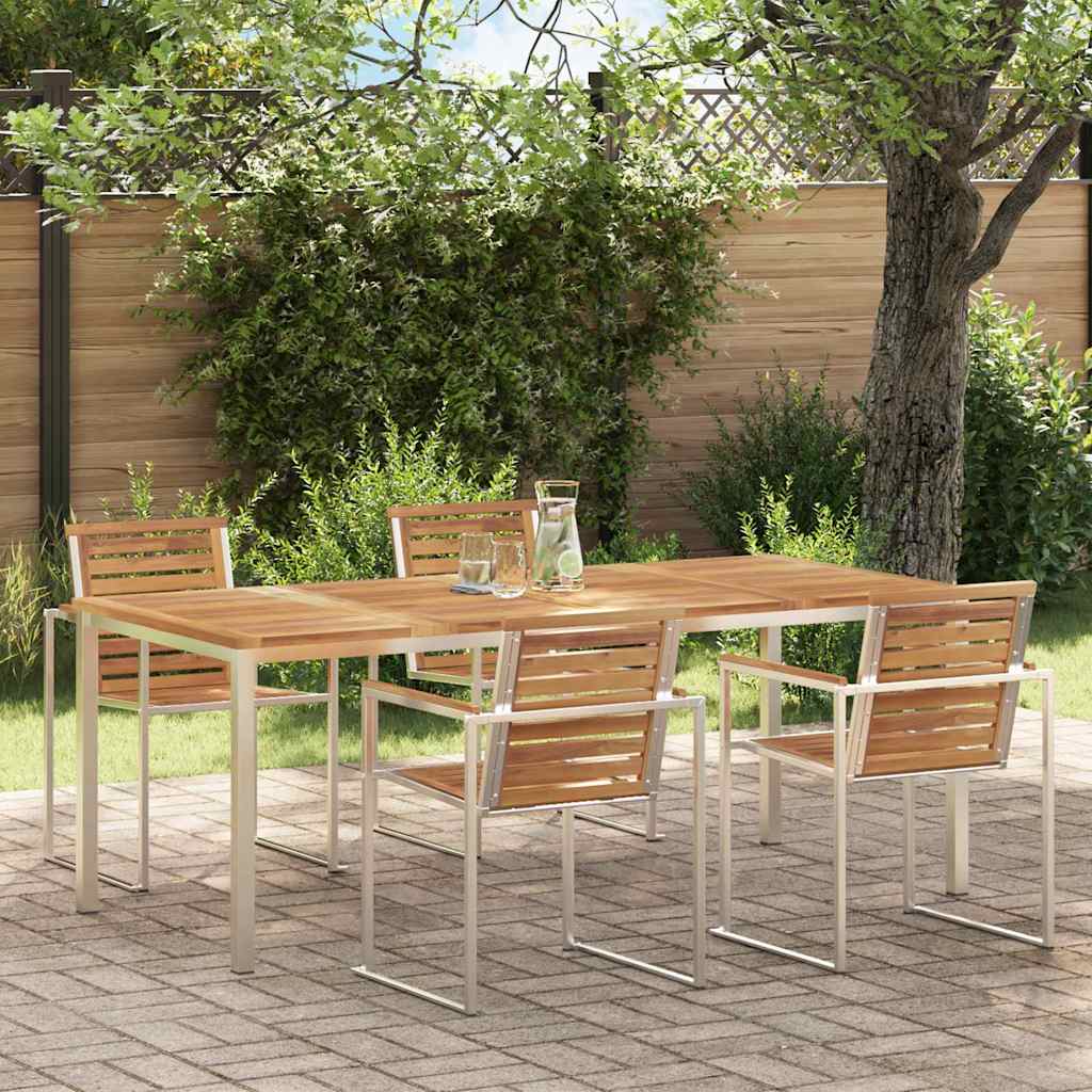vidaXL Eettafel Bruin 90 x 90 x 75 cm Massief Acacia Hout