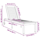 vidaXL Sun Lounger Oiled Natural 205 x 53 x 100 cm Solid Acacia Wood
