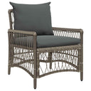 vidaXL Tuinstoel met kussen Zwart 73 x 61 x 77 cm poly rattan