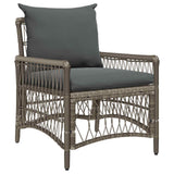 vidaXL Tuinstoel met kussen Zwart 73 x 61 x 77 cm poly rattan