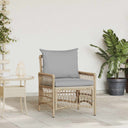 vidaXL Tuinstoel met kussen Zwart 73 x 61 x 77 cm poly rattan