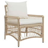 vidaXL Tuinstoel met kussen Zwart 73 x 61 x 77 cm poly rattan