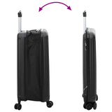 vidaXL Suitcase with lock Black 34 x 23 x 55.5 cm ABS Plastic