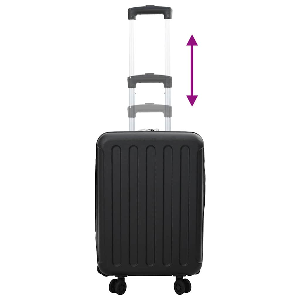 vidaXL Suitcase with lock Black 34 x 23 x 55.5 cm ABS Plastic