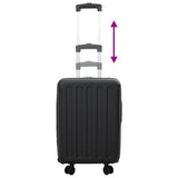 vidaXL Suitcase with lock Black 34 x 23 x 55.5 cm ABS Plastic