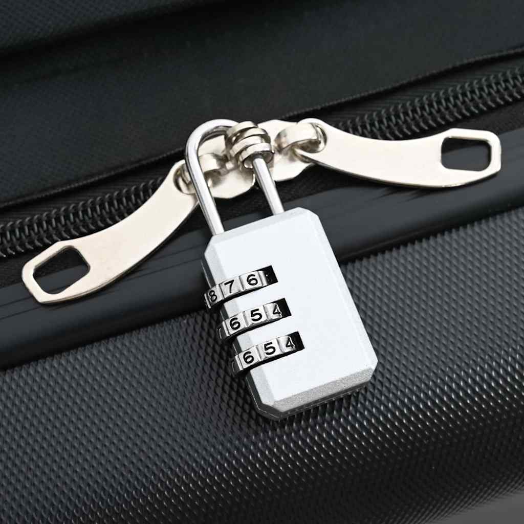 vidaXL Suitcase with lock Black 34 x 23 x 55.5 cm ABS Plastic
