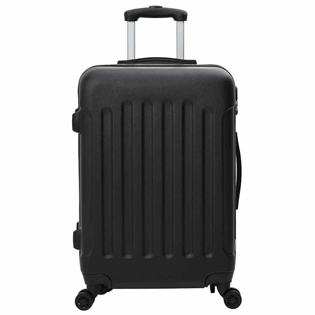vidaXL Koffer met slot 3 pcs Zwart 50 x 31 x 78 cm ABS Kunststof