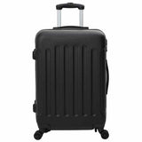 vidaXL Koffer met slot 3 pcs Zwart 50 x 31 x 78 cm ABS Kunststof