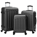 vidaXL Koffer met slot 3 pcs Zwart 50 x 31 x 78 cm ABS Kunststof