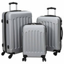 vidaXL Koffer met slot 3 pcs Zwart 50 x 31 x 78 cm ABS Kunststof