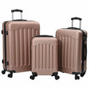 vidaXL Koffer met slot 3 pcs Zwart 50 x 31 x 78 cm ABS Kunststof