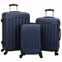 vidaXL Koffer met slot 3 pcs Zwart 50 x 31 x 78 cm ABS Kunststof
