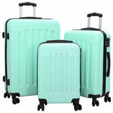 vidaXL Koffer met slot 3 pcs Zwart 50 x 31 x 78 cm ABS Kunststof