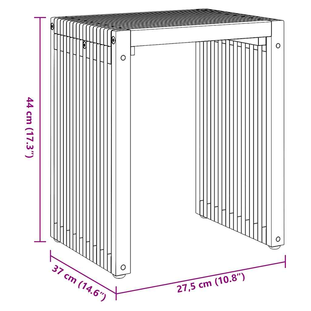 vidaXL Tuin Bijzettafel 3 pcs Bruin 33 x 44,5 x 51 cm Massief Teakhout