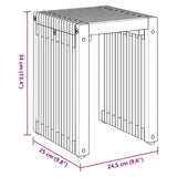 vidaXL Tuin Bijzettafel 3 pcs Bruin 33 x 44,5 x 51 cm Massief Teakhout