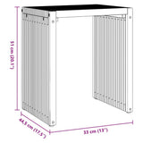 vidaXL Tuin Bijzettafel 3 pcs Bruin 33 x 44,5 x 51 cm Massief Teakhout