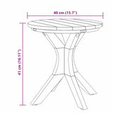 vidaXL Bijzettafel Bruin 40 x 40 x 41 cm Massief Teakhout