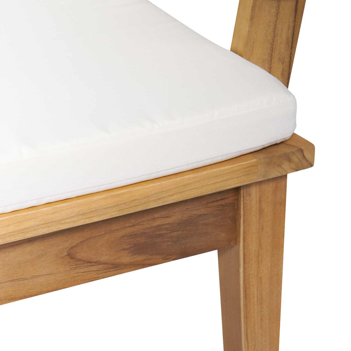 vidaXL Tuinstoel en Tafel Set 2 pcs Crème en bruin Massief teakhout