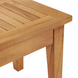 vidaXL Tuinstoel en Tafel Set 2 pcs Crème en bruin Massief teakhout