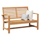 vidaXL Bank Bruin 110 x 65 x 76,5 cm Massief Teakhout