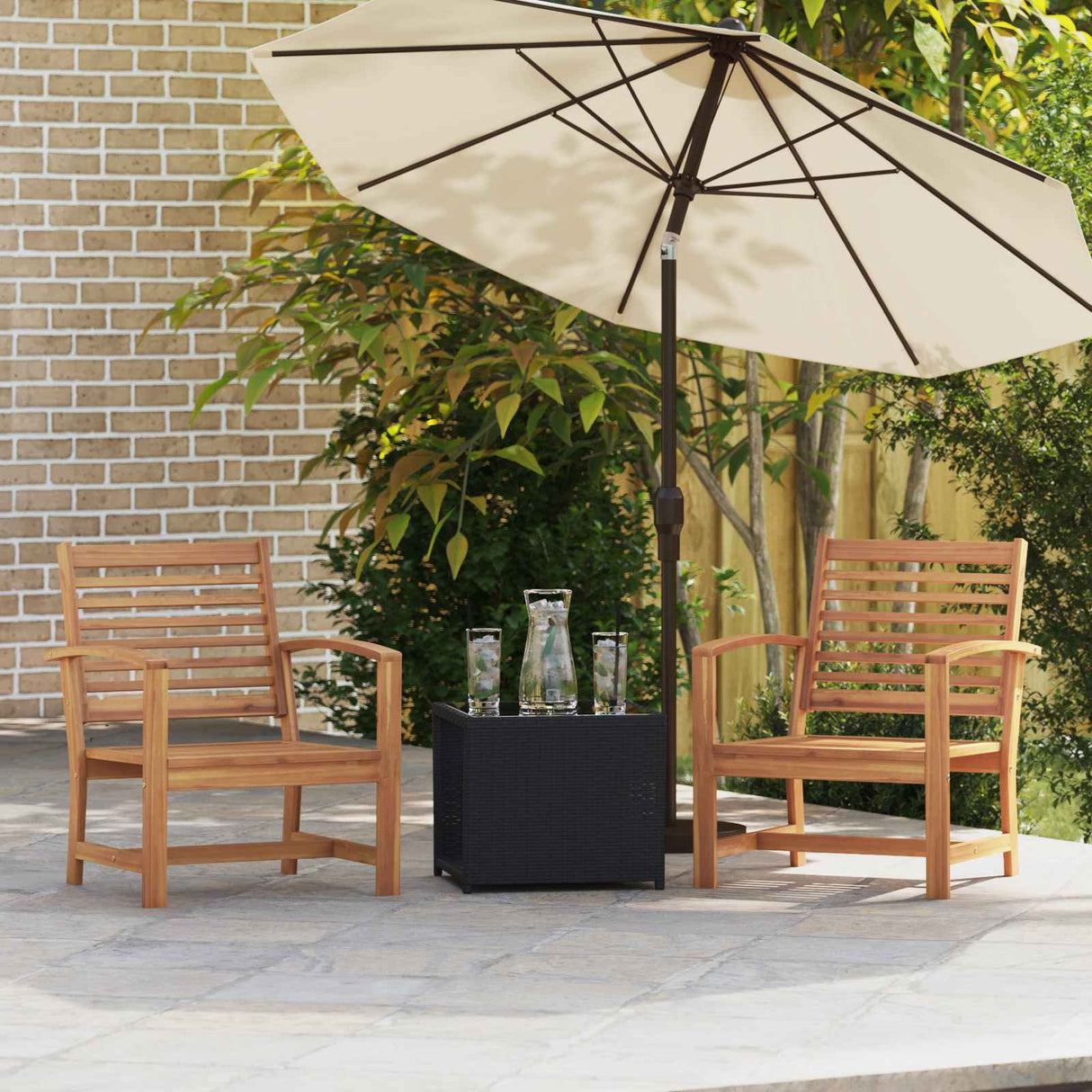 vidaXL Bank Bruin 110 x 65 x 76,5 cm Massief Teakhout