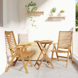 vidaXL Tuinstoel 4 pcs Bruin 52 x 64.5 x 108 cm Massief teakhout