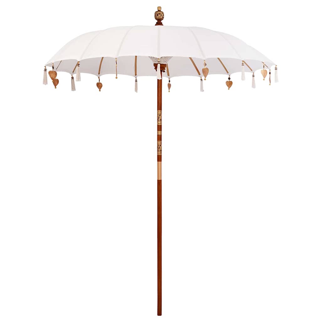 vidaXL Balinese Parasol Crème 190 x 190 x 260 cm Katoen