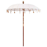 vidaXL Balinese Parasol Crème 190 x 190 x 260 cm Katoen