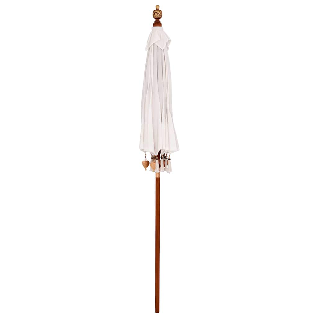 vidaXL Balinese Parasol Crème 190 x 190 x 260 cm Katoen