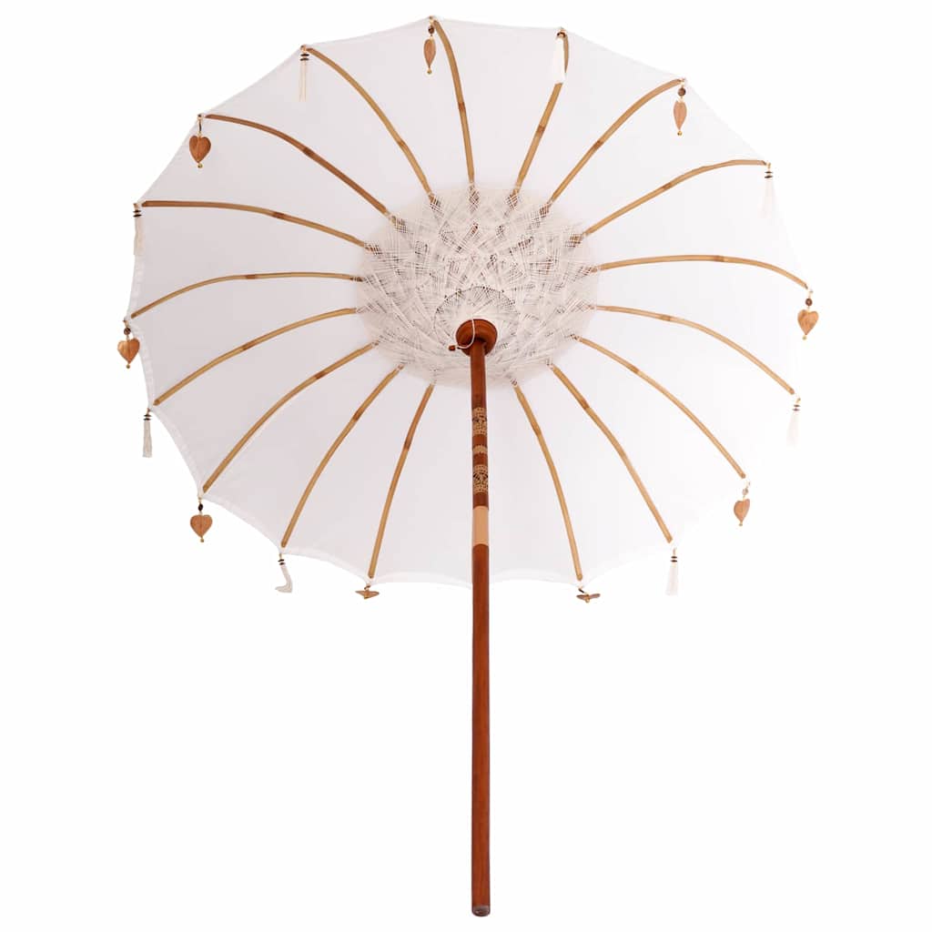 vidaXL Balinese Parasol Crème 190 x 190 x 260 cm Katoen