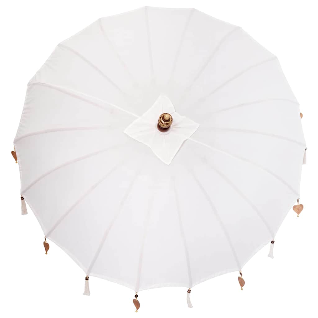 vidaXL Balinese Parasol Crème 190 x 190 x 260 cm Katoen