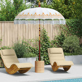 vidaXL Balinese Parasol Crème 190 x 190 x 260 cm Katoen