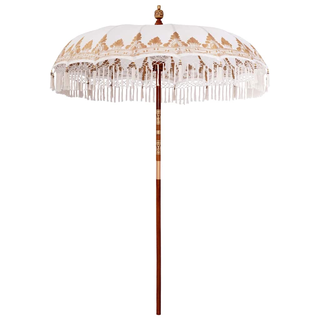 vidaXL Balinese Parasol Crème 190 x 190 x 260 cm Katoen