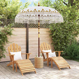 vidaXL Balinese Parasol Crème 190 x 190 x 260 cm Katoen