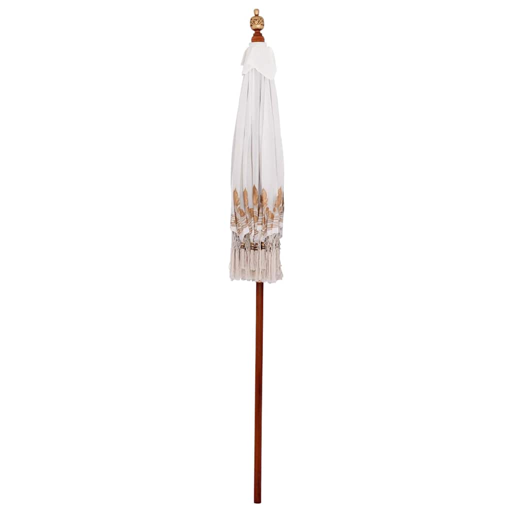 vidaXL Balinese Parasol Crème 190 x 190 x 260 cm Katoen