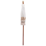 vidaXL Balinese Parasol Crème 190 x 190 x 260 cm Katoen