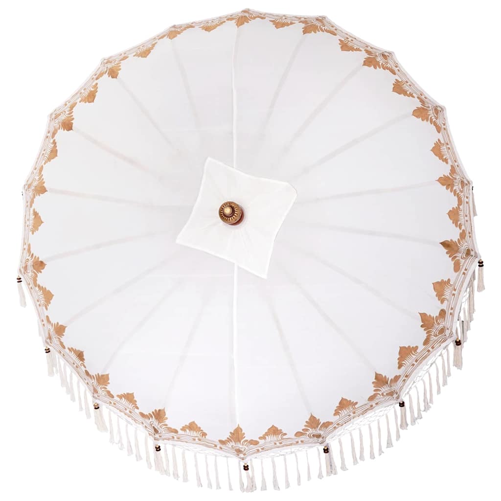 vidaXL Balinese Parasol Crème 190 x 190 x 260 cm Katoen