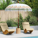 vidaXL Balinese Parasol Crème 190 x 190 x 260 cm Katoen
