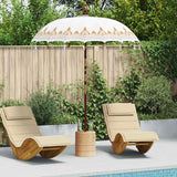 vidaXL Balinese Parasol Cream 185 x 185 x 260 cm Cotton