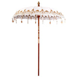 vidaXL Balinese Parasol Cream 185 x 185 x 260 cm Cotton