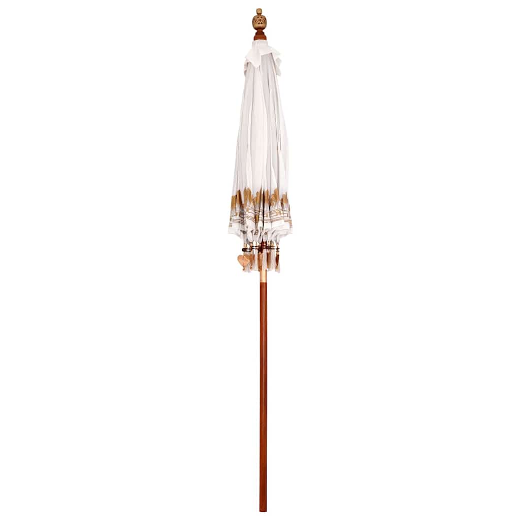 vidaXL Balinese Parasol Cream 185 x 185 x 260 cm Cotton