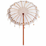 vidaXL Balinese Parasol Cream 185 x 185 x 260 cm Cotton